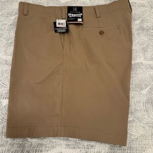 PGA Tour Men's Brown Flat Front Shorts